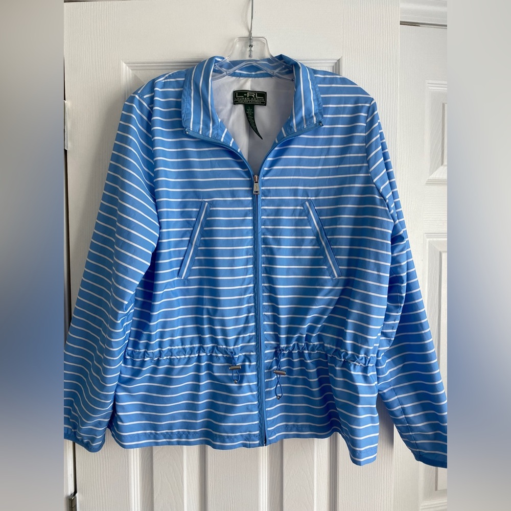 Ralph Lauren Active Blue & White Striped Wind Breaker